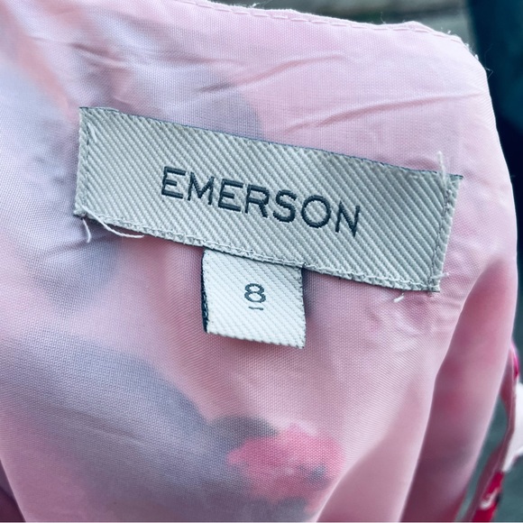 EMERSON Pink Floral Vintage-Inspired Fit and Flare Dress Size 8 Party Event - Picture 7 of 7